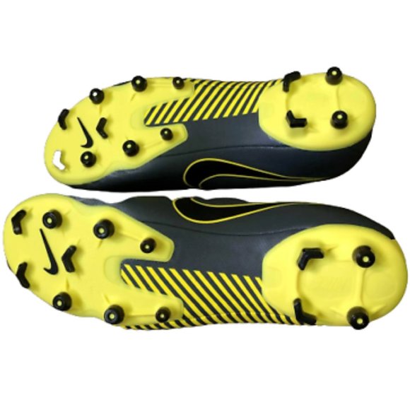 Size 10.5 - Nike Mercurial Vapor 12 Pro FG Dark Grey Yellow - Picture 2 of 3